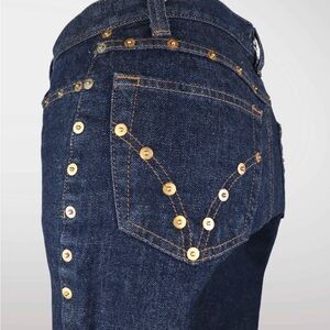 NWT D&G Dark Blue Jeans with Gold Studs